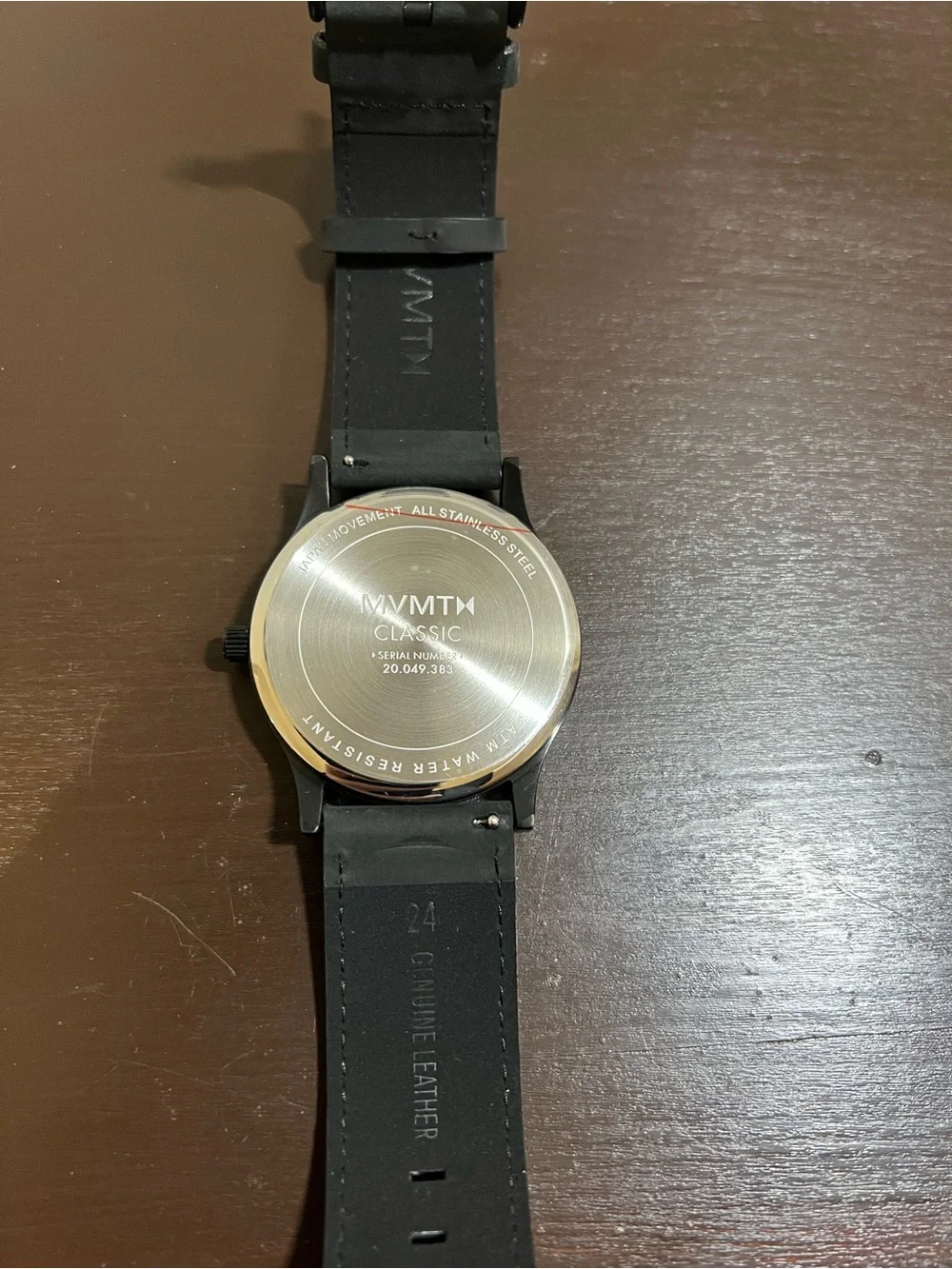 MVMT Matte Black Men's Watch with Red Accent